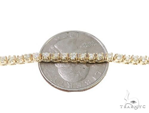 14K Yellow Gold Diamond Tennis Chain 22 Inches 2mm   65776 - Image 8