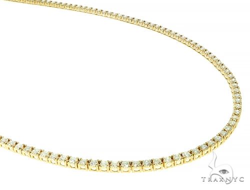 14K Yellow Gold Diamond Tennis 22 Inches 2.5mm   65777 - Image 1