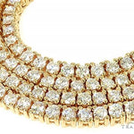 14K Yellow Gold Diamond Tennis Chain 22 Inches 3mm   66029 - Image 3