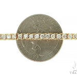 14K Yellow Gold Diamond Tennis Chain 22 Inches 3mm   66029 - Image 5