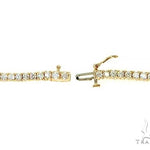 14K Yellow Gold Diamond Tennis Chain 22 Inches 3mm   66029 - Image 6