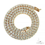 14K Yellow Gold Diamond Tennis Chain 16' 3.5mm  66636 - Image 3