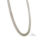 14K White Gold Double Curb Link Chain 22 inches 4.6mm 68969 - Image 2