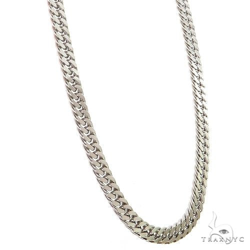 14K White Gold Double Curb Link Chain 22 inches 4.6mm 68969 - Image 2
