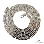 14K White Gold Double Curb Link Chain 22 inches 4.6mm 68969 - Image 3
