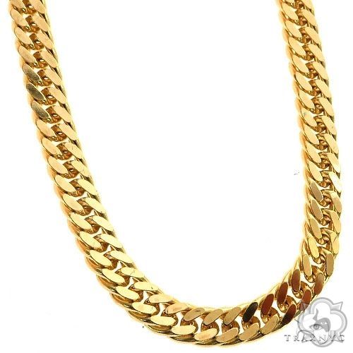 14K Yellow Gold Double Curb Link Chain 24 inches 6.3mm   67287 - Image 2