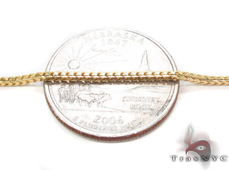 14K Yellow Gold Franco Chain 20 Inches, 1mm  33191 - Image 3