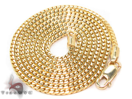 14K Yellow Gold Franco Chain 20 Inches, 1mm  33191 - Image 4