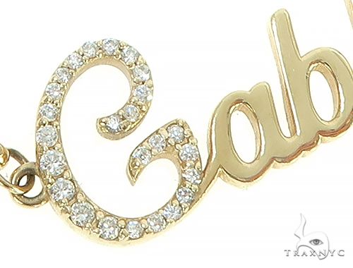 14K Yellow Gold Gabbie Dimond Name Pendant 65868 - Image 4