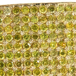 14K Yellow Gold Green Diamond Square Ring 61507 - Image 3