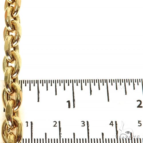14K Yellow Gold Hollow Anchor Cable Link 18 Inches 7.5mm 68313 - Image 5