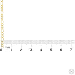14K Yellow Gold Hollow Figaro Link Chain 18 Inches 2.5mm 67531 - Image 5