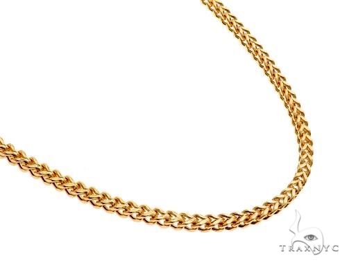 14K Yellow Gold Hollow Franco Link 24 Inches 3.2mm 64432 - Image 2