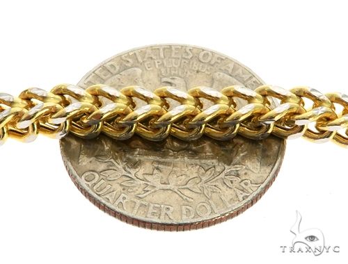 14k Yellow Gold Hollow Franco Link Chain 24 Inches 5mm 63097 - Image 3