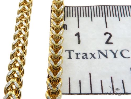 14k Yellow Gold Hollow Franco Link Chain 24 Inches 5mm 63097 - Image 5