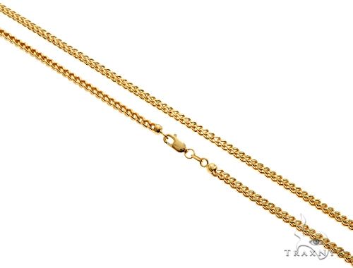14K Yellow Gold Hollow Franco Link Chain 28 Inches 2.8mm   64434 - Image 1