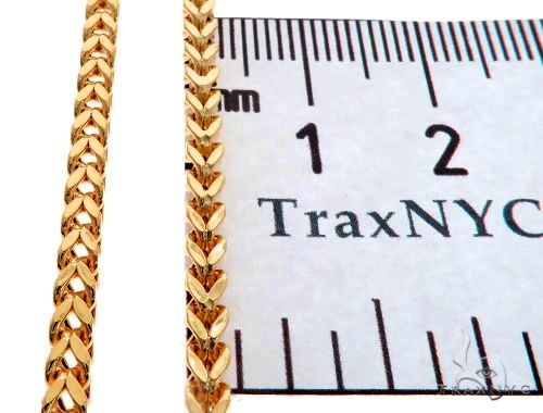 14K Yellow Gold Hollow Franco Link Chain 30 Inches 2.8mm   64435 - Image 5