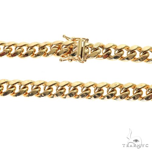 14K Yellow Gold Hollow Miami Cuban 7.5mm 26 Inches Chain  65162 - Image 4