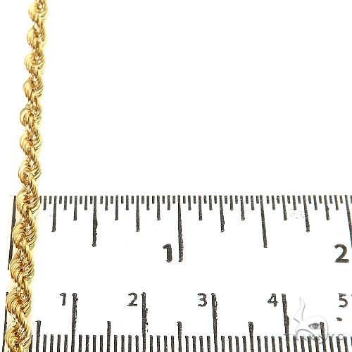 14K Yellow Gold Hollow Rope Chain 20 Inches 4.2mm 70258 - Image 7