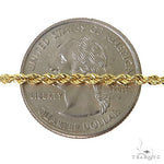 14k Yellow Gold Hollow Rope link Chain 22 Inches 2.1mm 64541 - Image 6
