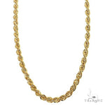 14K Yellow Gold Hollow Rope Chain 22 Inches 4.2mm 70257 - Image 1