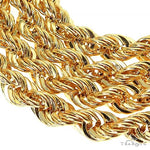 14K Yellow Gold Hollow Rope Chain 22 Inches 4.2mm 70257 - Image 5