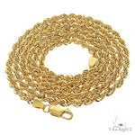 14K Yellow Gold Hollow Rope Chain 22 Inches 4.9mm 70168 - Image 4