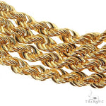 14K Yellow Gold Hollow Rope Chain 24 Inches 3.8mm   64536 - Image 4