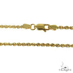 14K Yellow Gold Hollow Rope Link Chain 28 Inches 2.7mm   66293 - Image 3