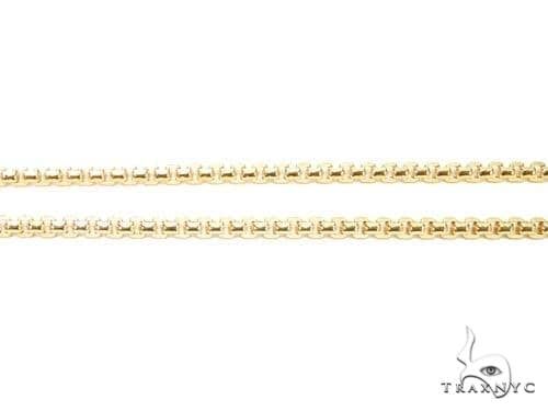 14K Yellow Gold Hollow Round Box  Link Chain 1.5mm  22 Inches 70575 - Image 2