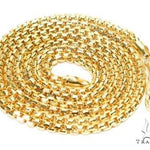 14K Yellow Gold Hollow Round Box  Link Chain 2.4mm  23.75 Inches 70579 - Image 3