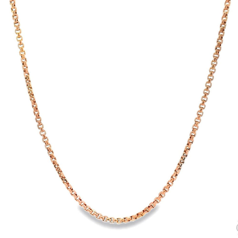 14K Yellow Gold Hollow Round Box Link Chain 20 Inches 1.8mm 70613 - Image 4