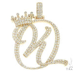 14K Yellow Gold KQ Pendant 65513 - Image 1