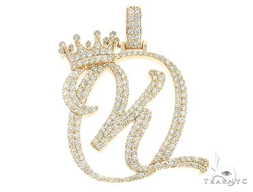 14K Yellow Gold KQ Pendant 65513 - Image 1