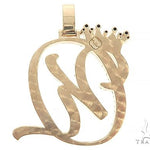 14K Yellow Gold KQ Pendant 65513 - Image 3