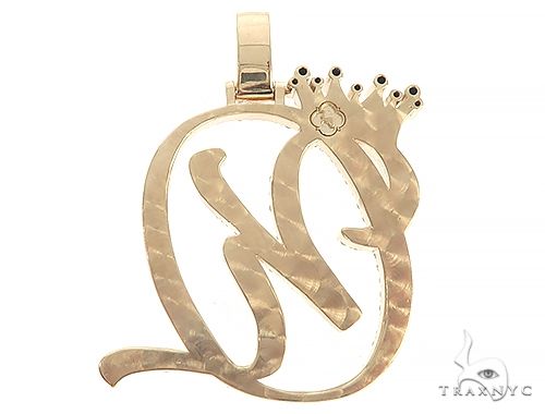 14K Yellow Gold KQ Pendant 65513 - Image 3