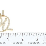 14K Yellow Gold KQ Pendant 65513 - Image 7