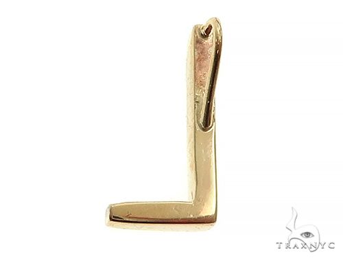 14K Yellow Gold L Initial Pendant 66121 - Image 3