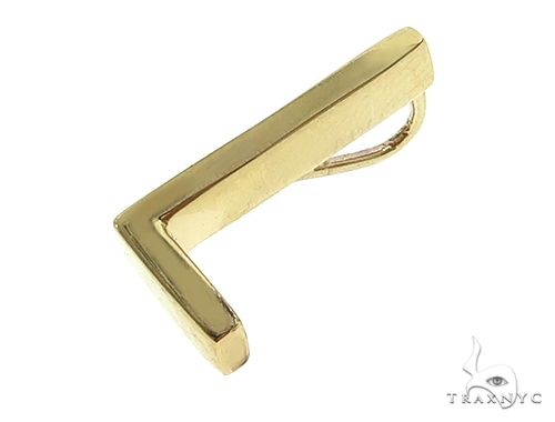 14K Yellow Gold L Initial Pendant 66121 - Image 4