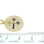 14K Yellow Gold Large Custom Steelers Pendant 65748 - Image 6