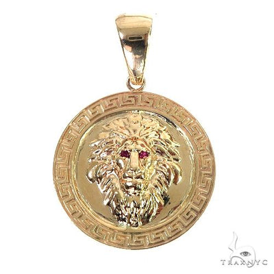 14K Yellow Gold Lion Pendant 36994 - Image 1