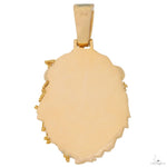 14K Gold Lion Braids Diamond Pendant 69739 - Image 5