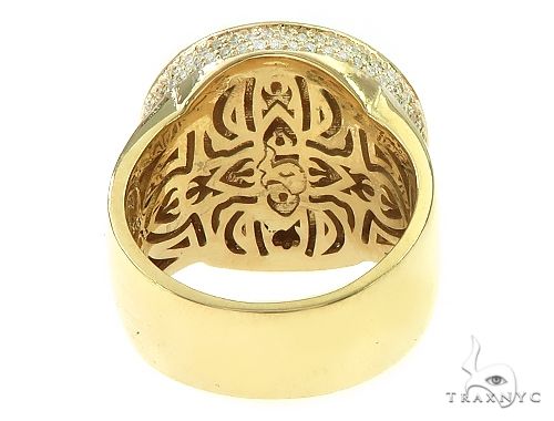 14K Yellow Gold Memorial Photo Ring 65760 - Image 4