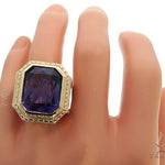 14K Yellow Gold Holy Amethyst Ring 63353 - Image 8