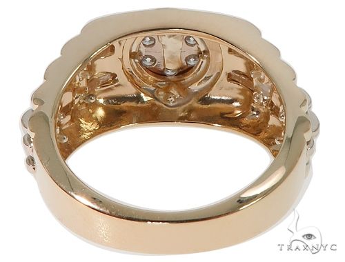 14K Yellow Gold Men's Diamond Ring 64641 - Image 6