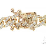 14K Yellow Gold Miami Cuban Diamond Bracelet 65224 - Image 4