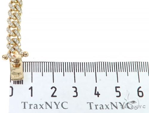 14K Yellow Gold Miami Cuban Diamond Bracelet 65224 - Image 8