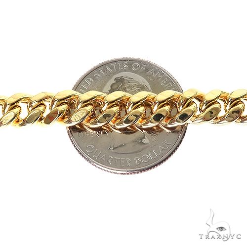 14K Yellow Gold Miami Cuban Hollow 7.5mm 20 Inches  68403 - Image 5