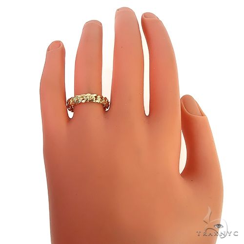 14K Yellow Gold Miami Cuban Link Ring 4.3mm 66662 - Image 4