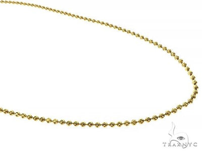 14K Yellow Gold Moon Cut Link Chain 18 Inches 2mm   66947 - Image 1